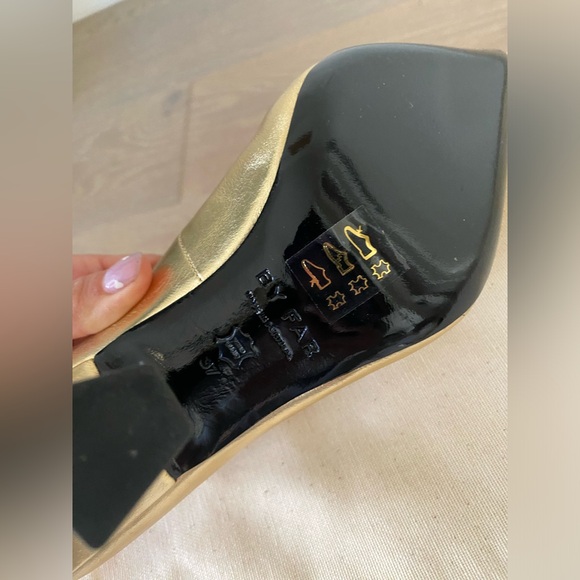 New By Far Viva Pumps Parchment Gold 37 - Picture 6 of 10